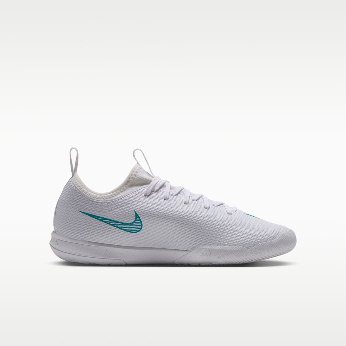 Nike Jr. Mercurial Vapor 17 Academy Big Kids' Indoor/Court Low-Top Soccer Shoes - White/Dusty Cactus