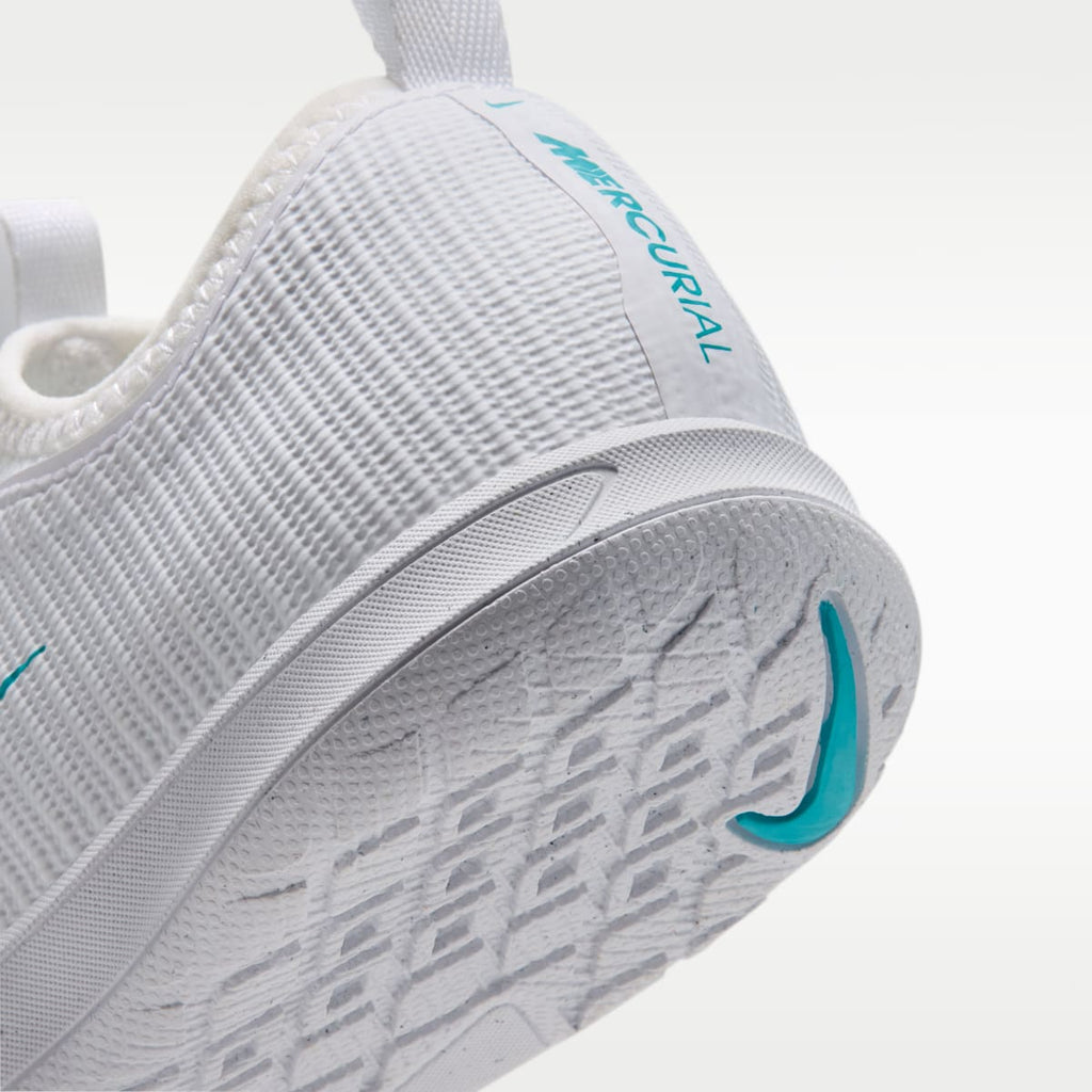 Nike Jr. Mercurial Vapor 17 Academy Big Kids' Indoor/Court Low-Top Soccer Shoes - White/Dusty Cactus