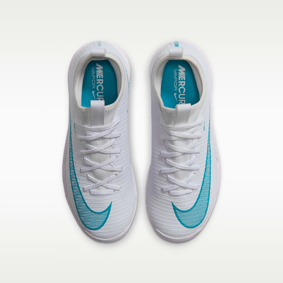 Nike Jr. Mercurial Vapor 17 Academy Big Kids' Indoor/Court Low-Top Soccer Shoes - White/Dusty Cactus