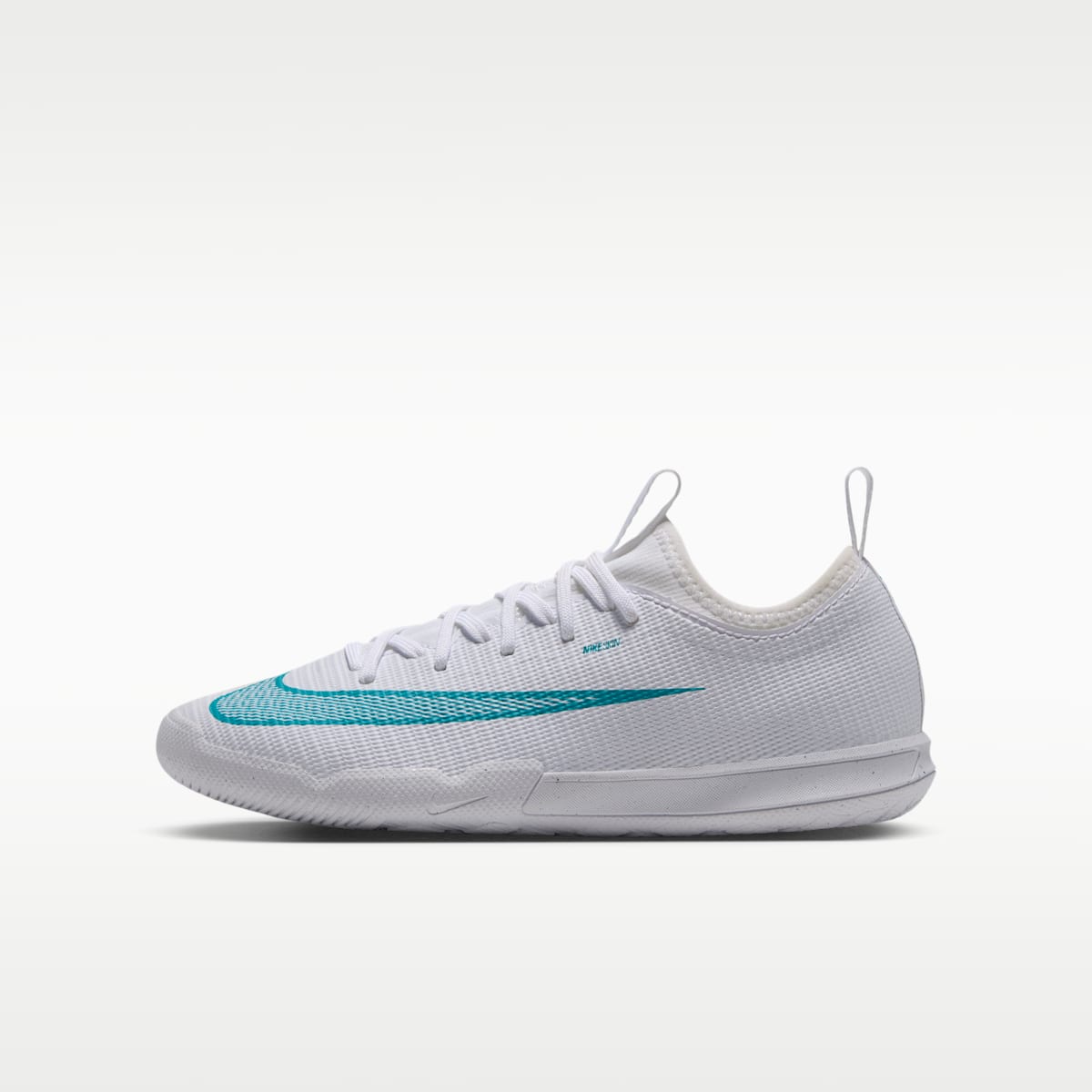 Nike Jr. Mercurial Vapor 17 Academy Big Kids' Indoor/Court Low-Top Soccer Shoes - White/Dusty Cactus