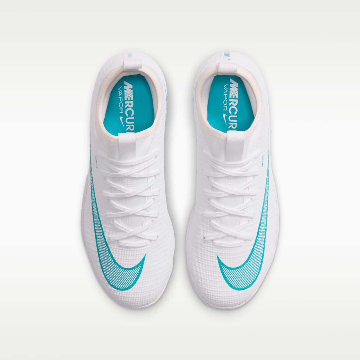 Nike Jr. Mercurial Vapor 17 Academy Big Kids' Turf Low-Top Soccer Shoes - White/Dusty Cactus