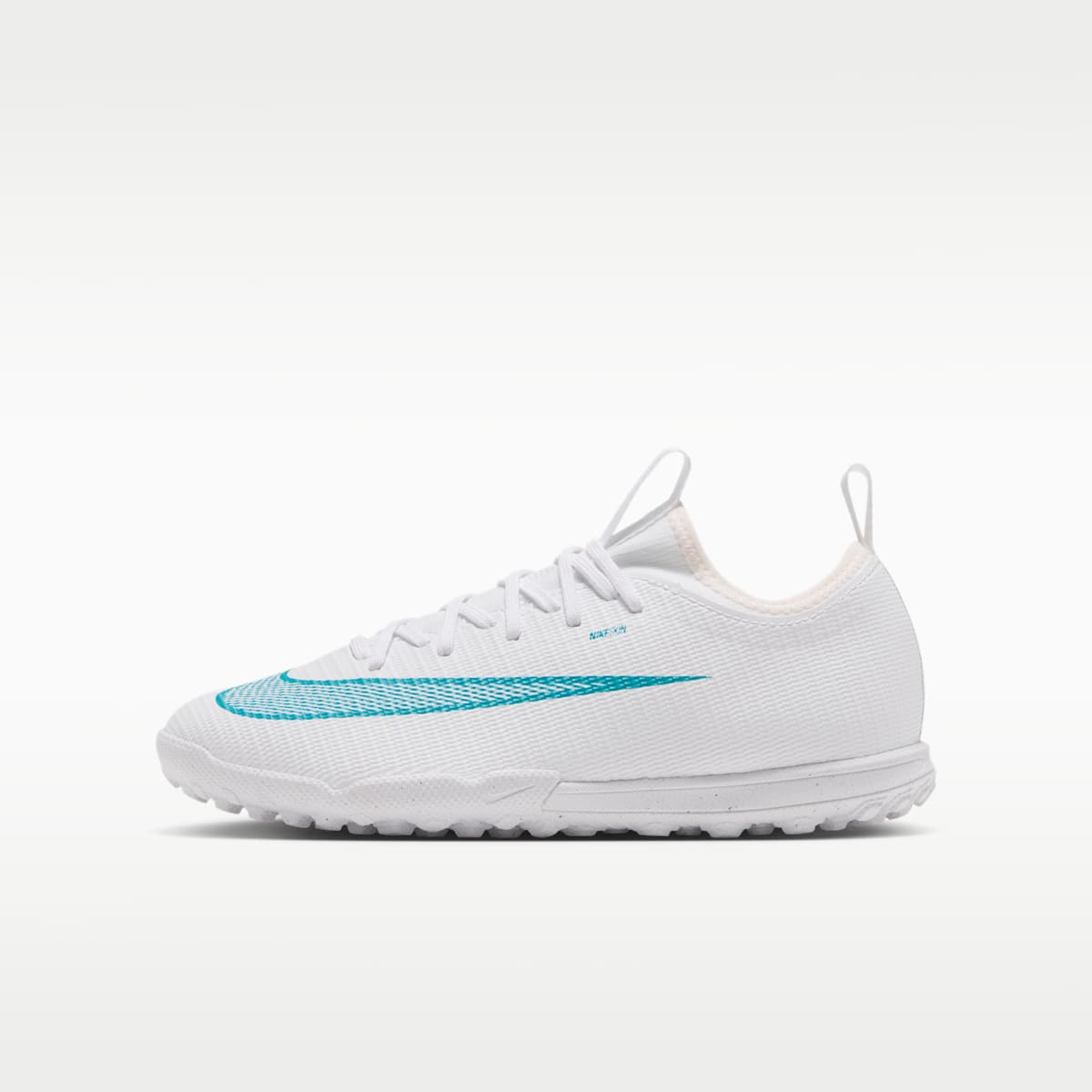 Nike Jr. Mercurial Vapor 17 Academy Big Kids' Turf Low-Top Soccer Shoes - White/Dusty Cactus
