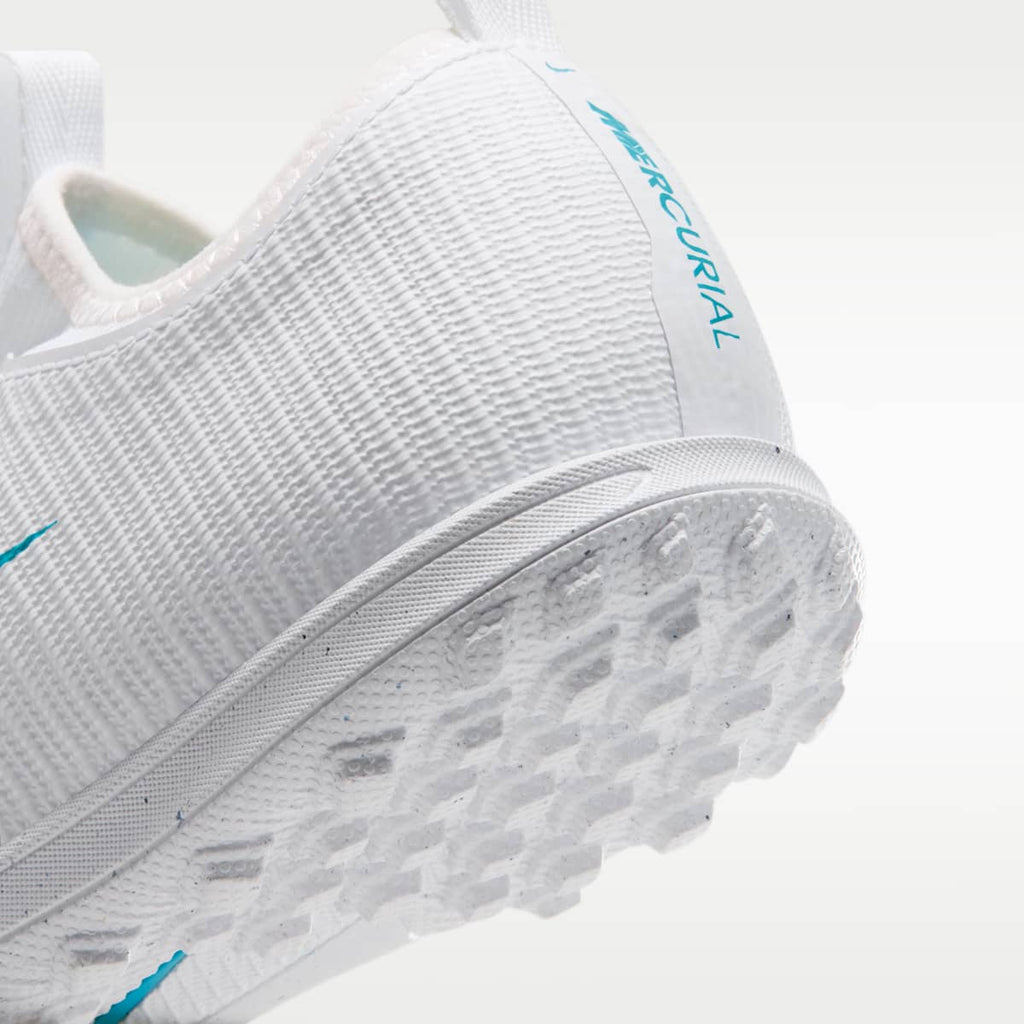 Nike Jr. Mercurial Vapor 17 Academy Big Kids' Turf Low-Top Soccer Shoes - White/Dusty Cactus