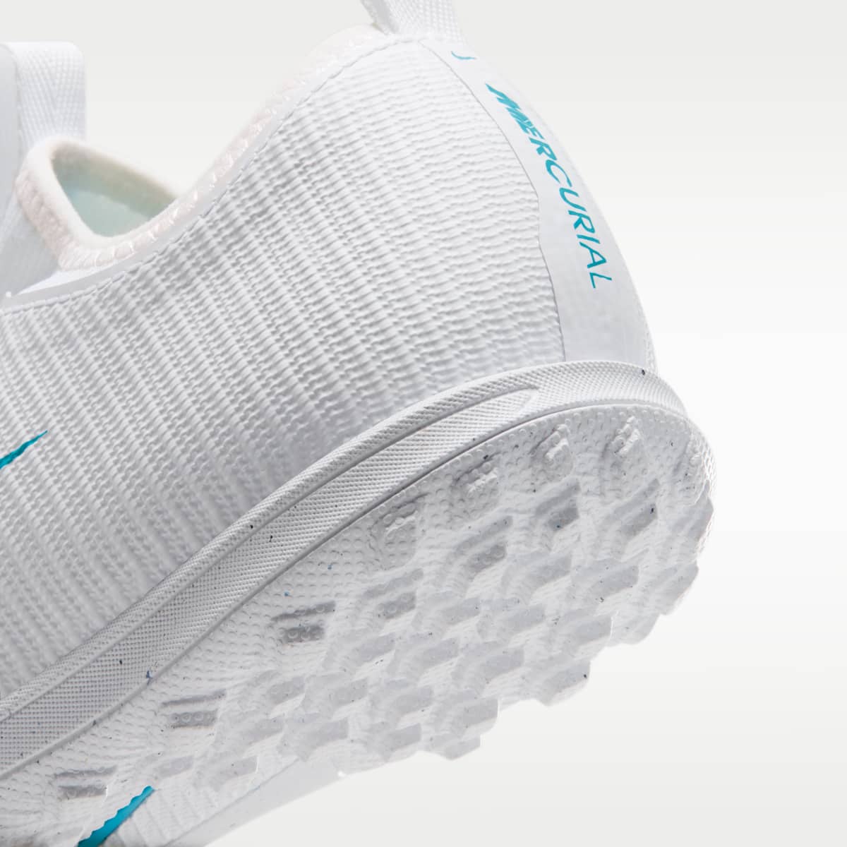Nike Jr. Mercurial Vapor 17 Academy Big Kids' Turf Low-Top Soccer Shoes - White/Dusty Cactus