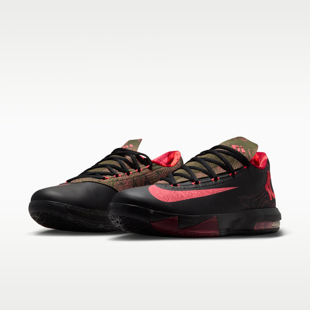 KD 6 Men's Shoes - Black/Medium Olive/Noble Red/Atomic Red - Image 5