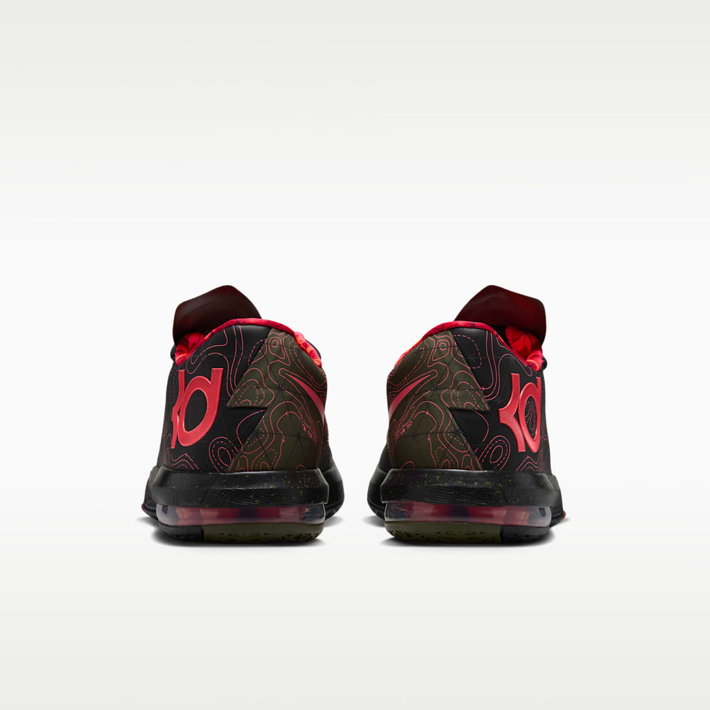 KD 6 Men's Shoes - Black/Medium Olive/Noble Red/Atomic Red - Image 6