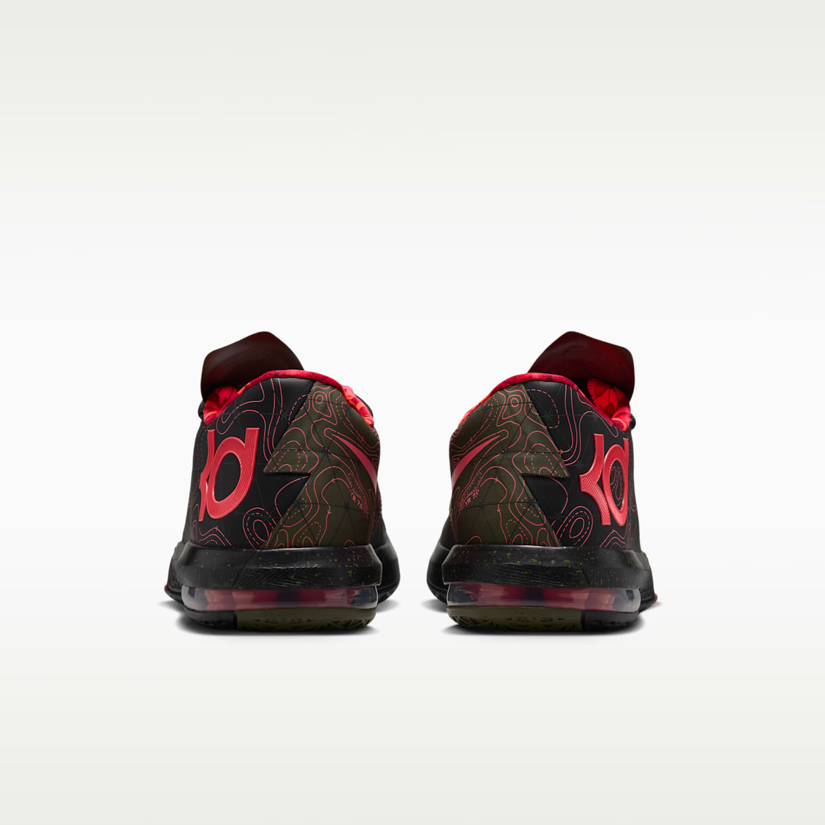 KD 6 Men's Shoes - Black/Medium Olive/Noble Red/Atomic Red - Image 6