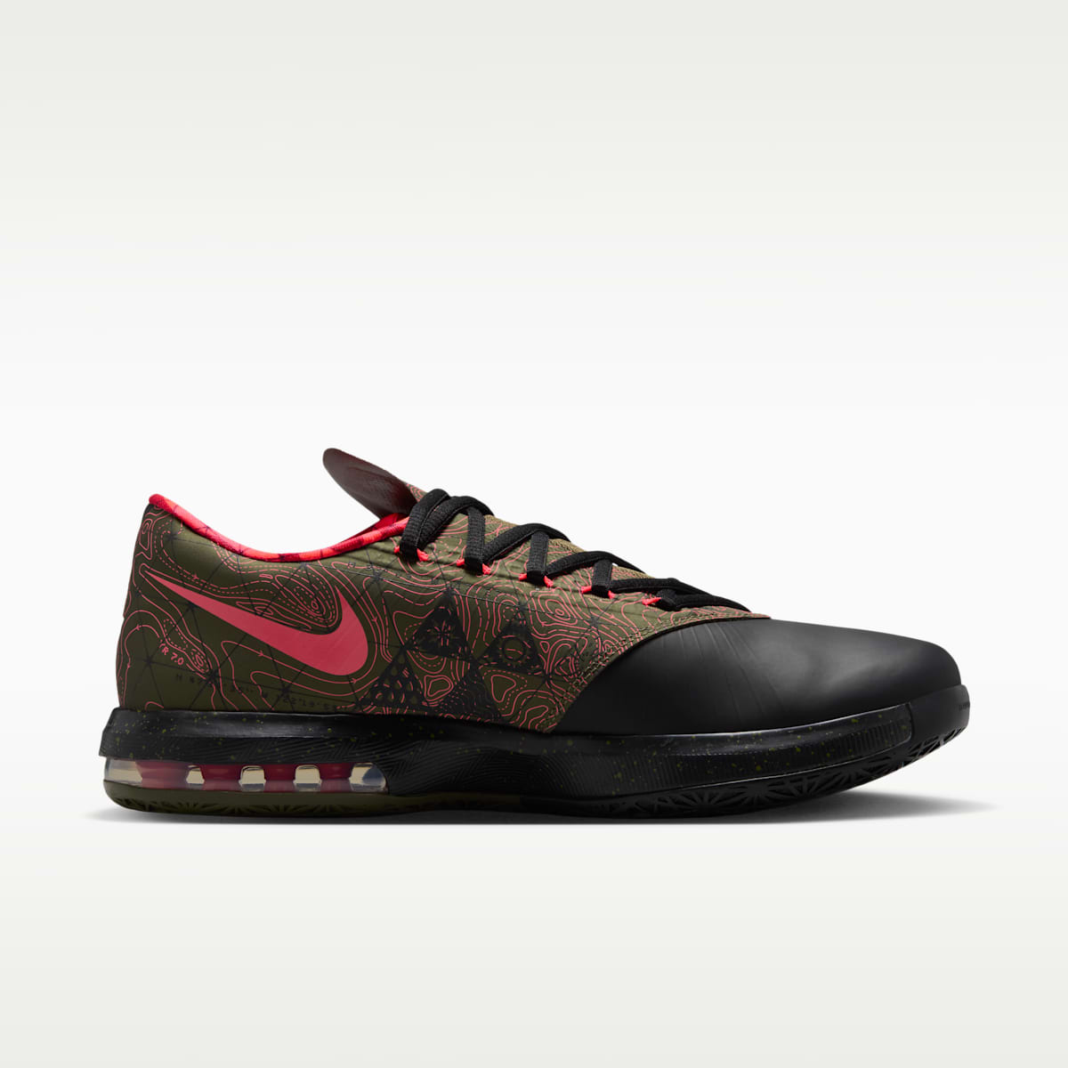 KD 6 Men's Shoes - Black/Medium Olive/Noble Red/Atomic Red - Image 3
