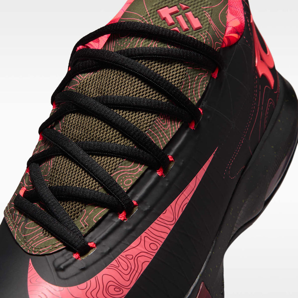 KD 6 Men's Shoes - Black/Medium Olive/Noble Red/Atomic Red - Image 7