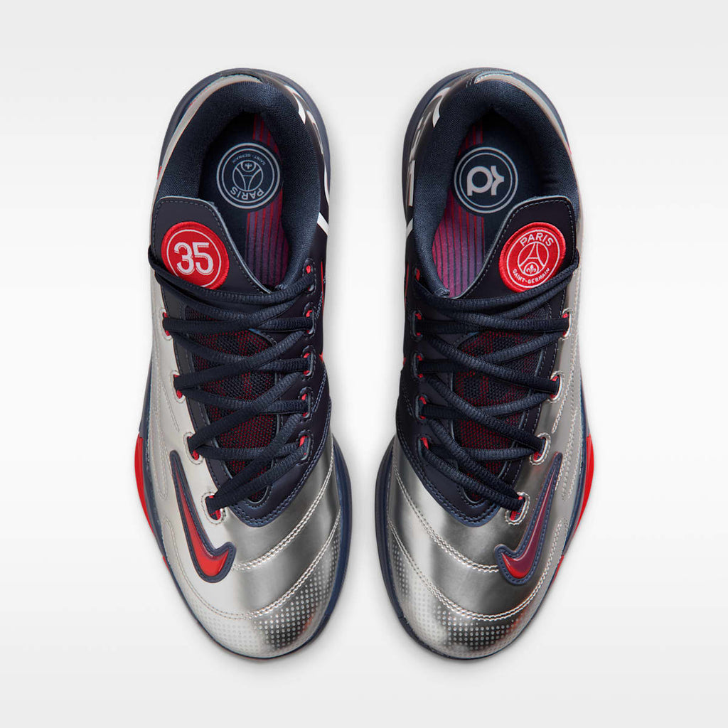 Nike KD 6 x Paris Saint-Germain Men's Shoes - Metallic Silver/Global Red/White/College Navy - Image 4