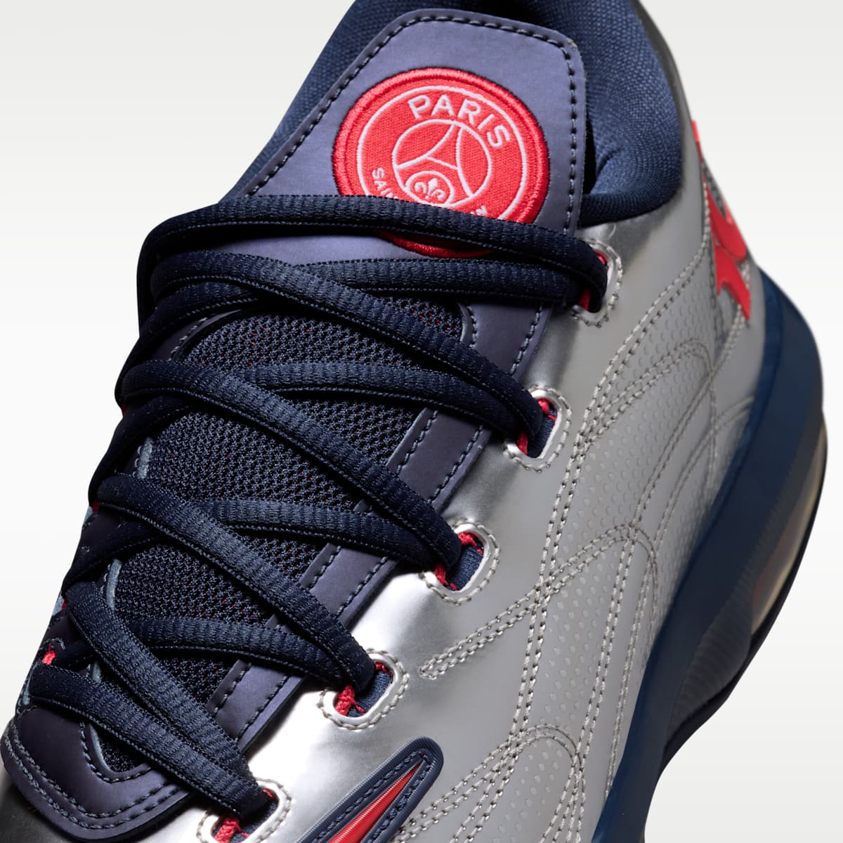 Nike KD 6 x Paris Saint-Germain Men's Shoes - Metallic Silver/Global Red/White/College Navy - Image 7