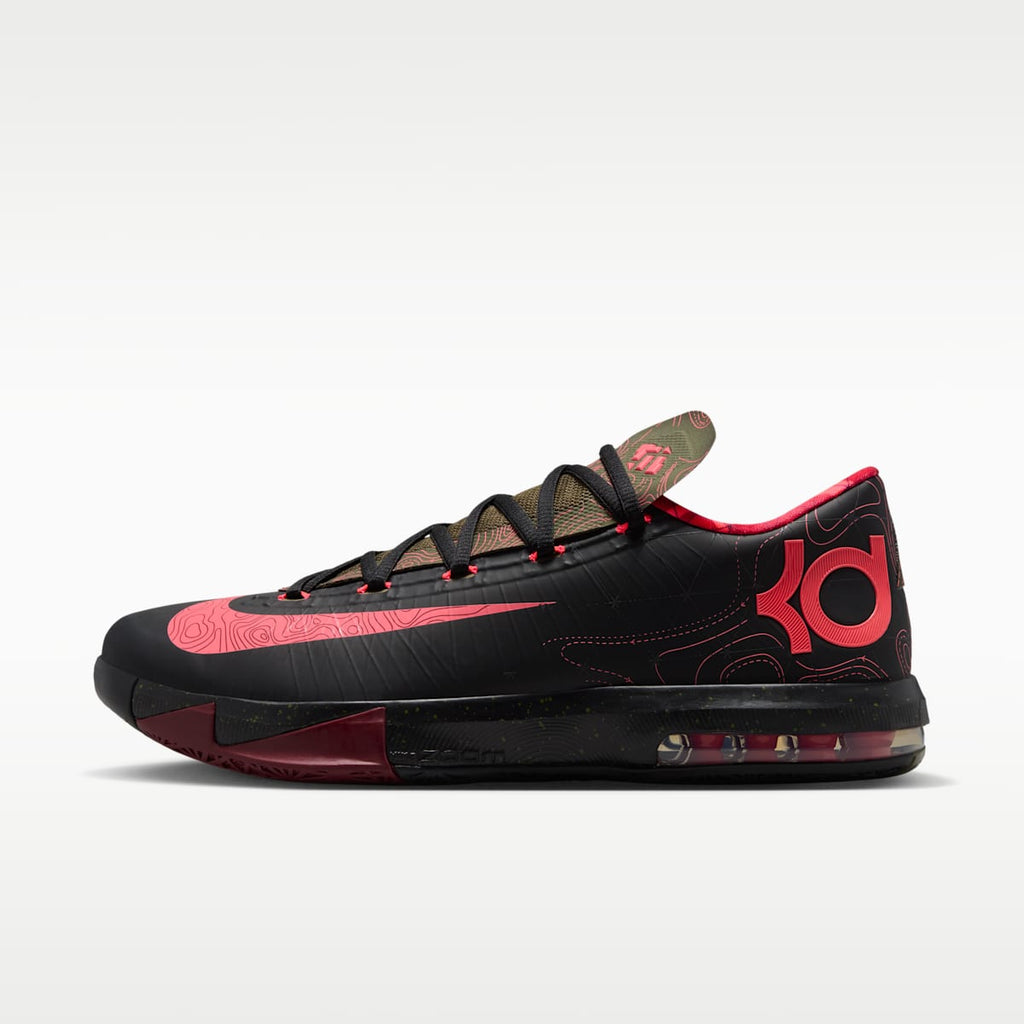 KD 6 Men's Shoes - Black/Medium Olive/Noble Red/Atomic Red - Image 1