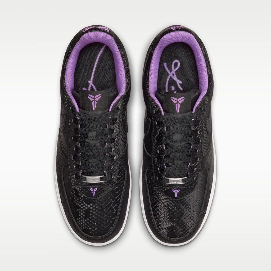 Kobe Air Force 1 Low Men's Shoes - Black/White/Purple Stardust - Image 4