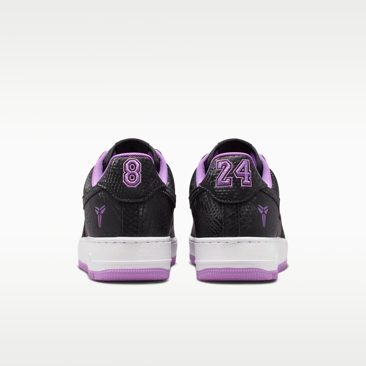 Kobe Air Force 1 Low Men's Shoes - Black/White/Purple Stardust - Image 6