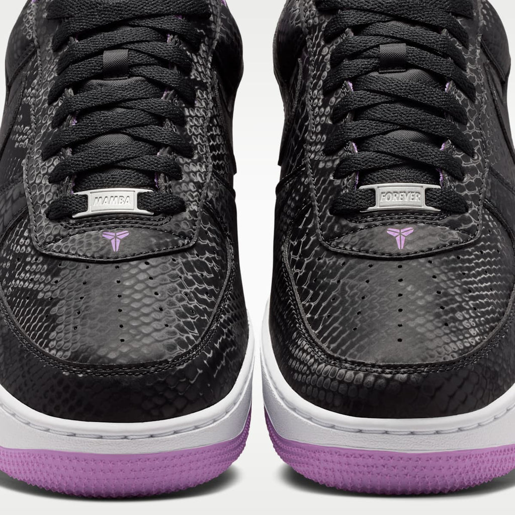 Kobe Air Force 1 Low Men's Shoes - Black/White/Purple Stardust - Image 9