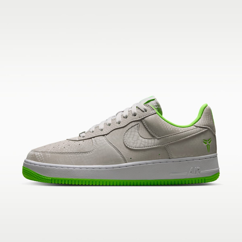 Kobe Air Force 1 Low Men's Shoes - Vast Grey/White/Electric Green - Image 1