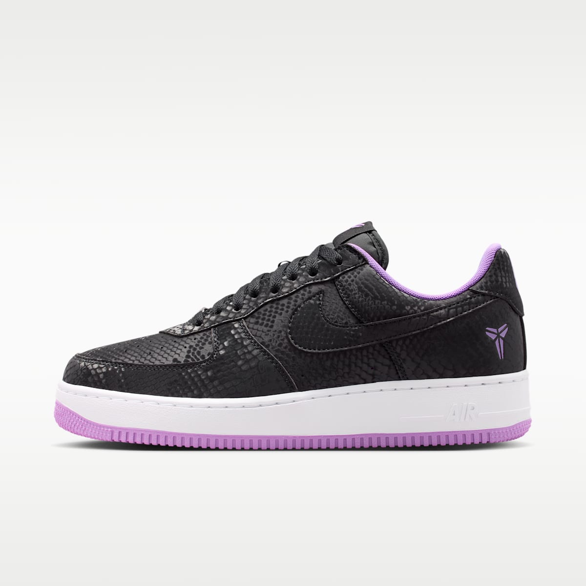 Kobe Air Force 1 Low Men's Shoes - Black/White/Purple Stardust - Image 1