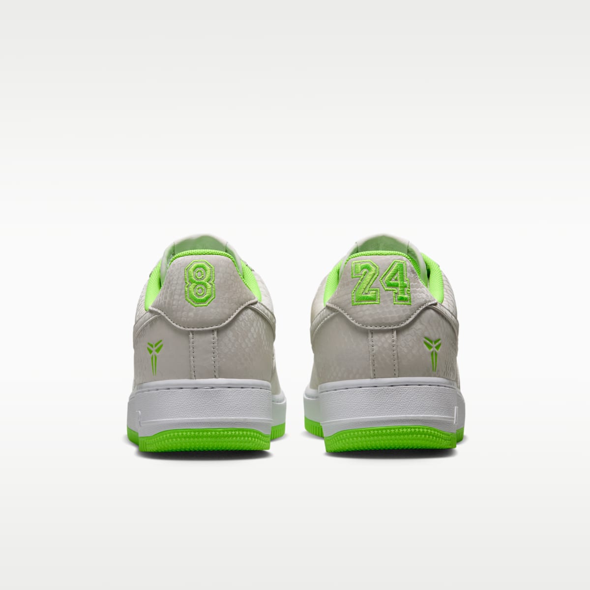 Kobe Air Force 1 Low Men's Shoes - Vast Grey/White/Electric Green - Image 6
