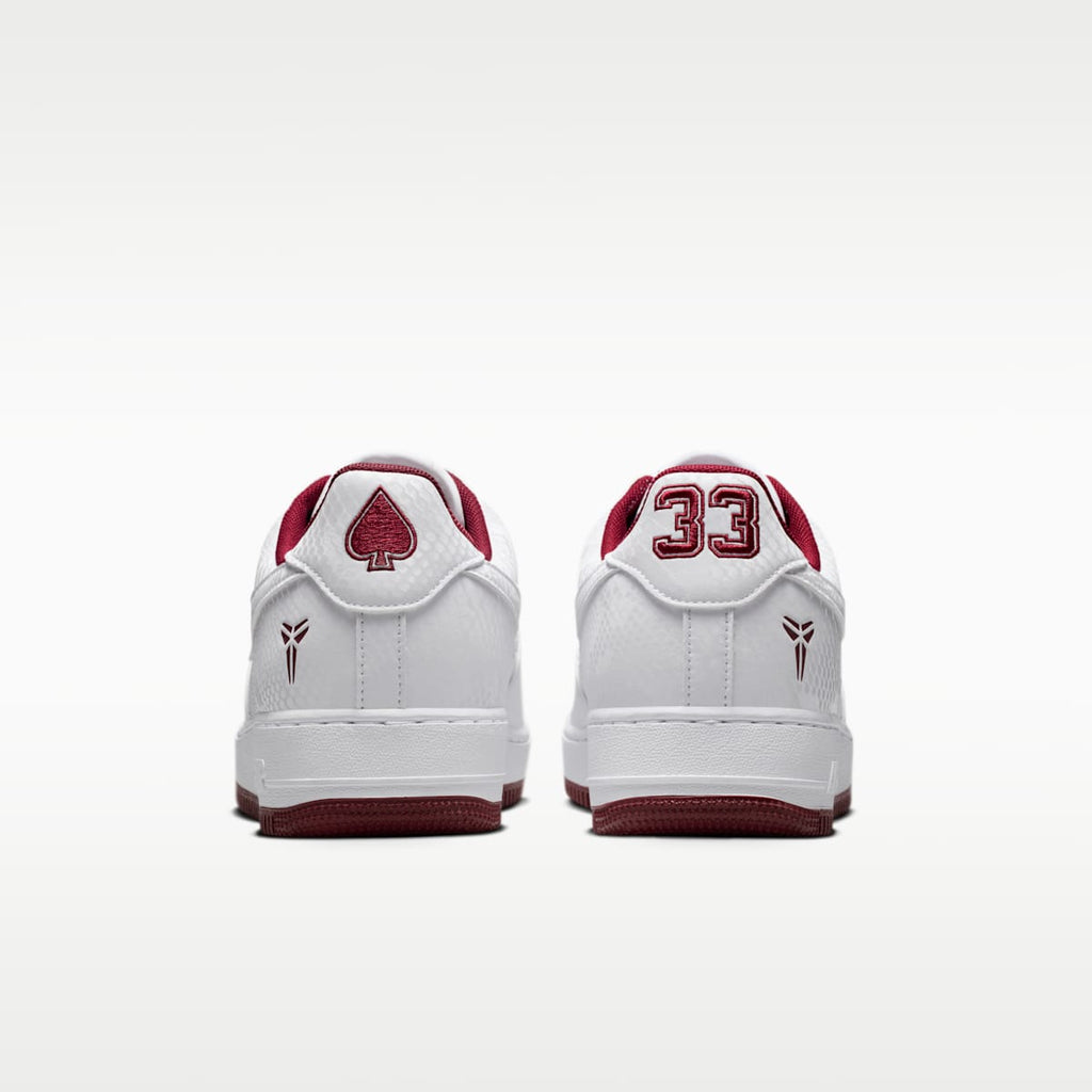 Kobe Air Force 1 Low Men's Shoes - White/Team Red - Image 6