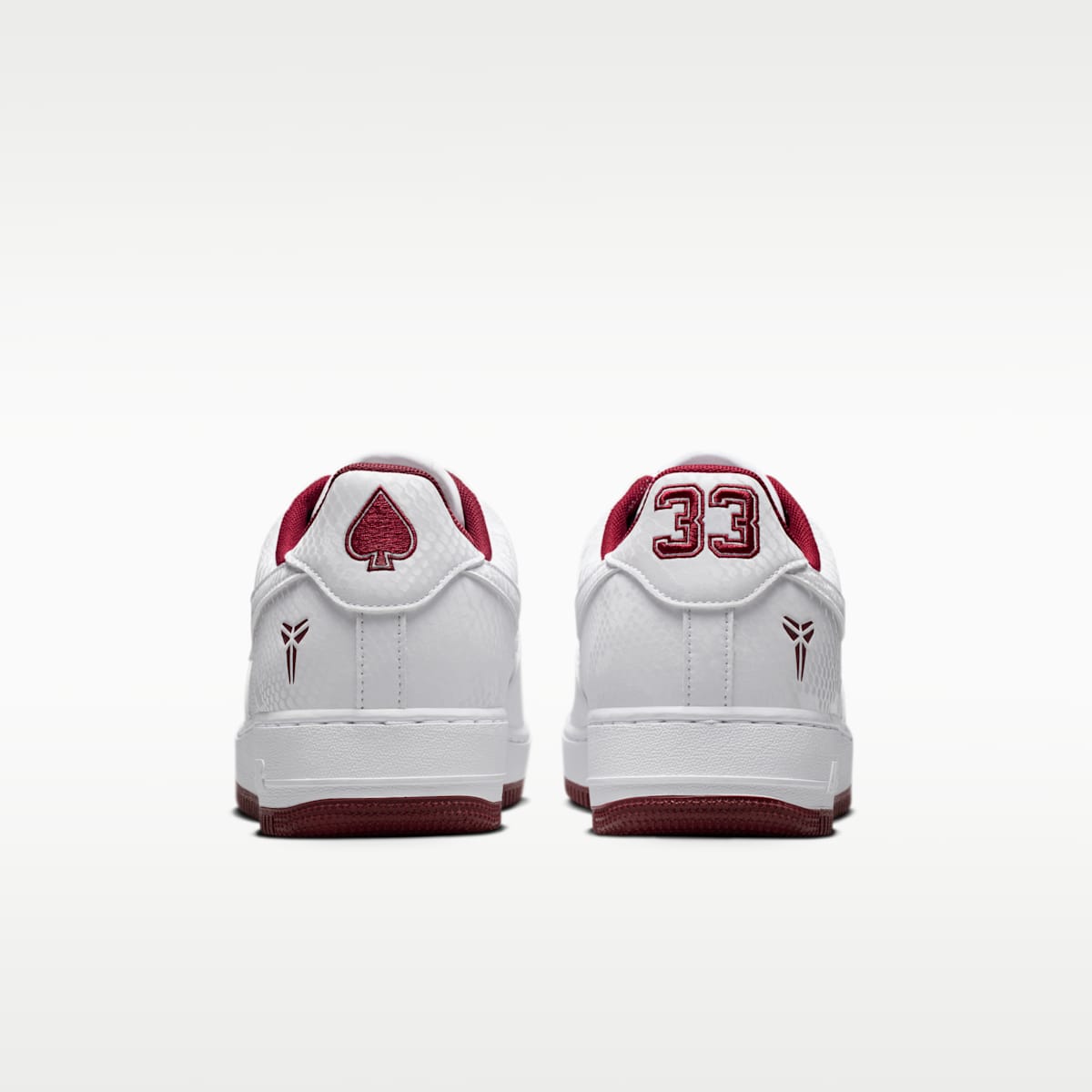 Kobe Air Force 1 Low Men's Shoes - White/Team Red - Image 6