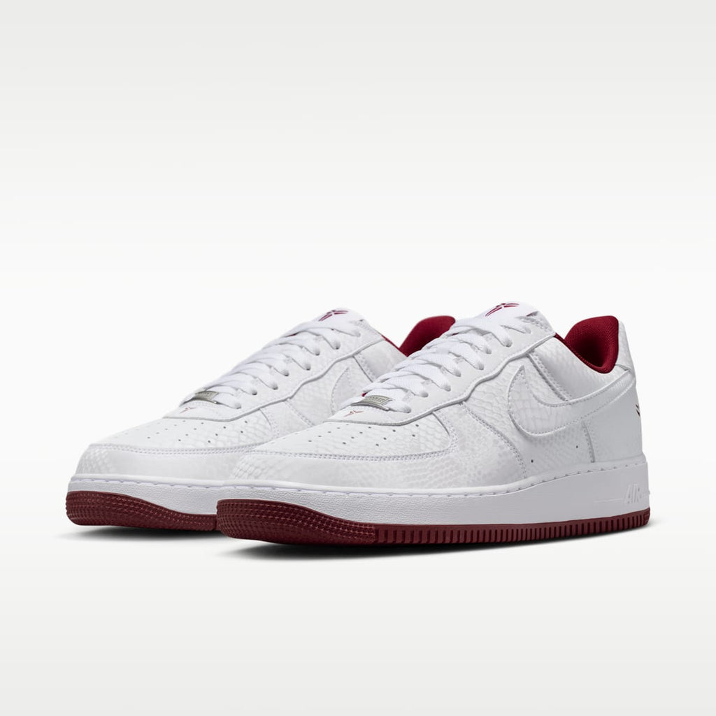 Kobe Air Force 1 Low Men's Shoes - White/Team Red - Image 5