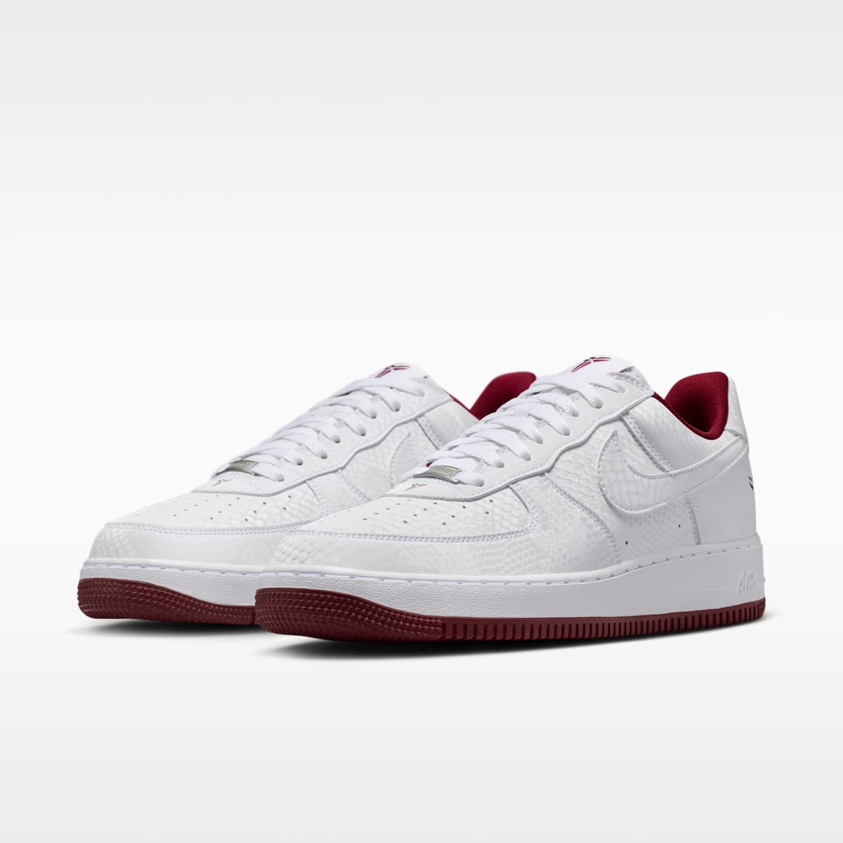 Kobe Air Force 1 Low Men's Shoes - White/Team Red - Image 5