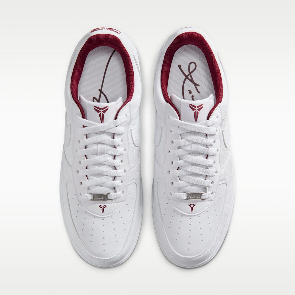 Kobe Air Force 1 Low Men's Shoes - White/Team Red - Image 4