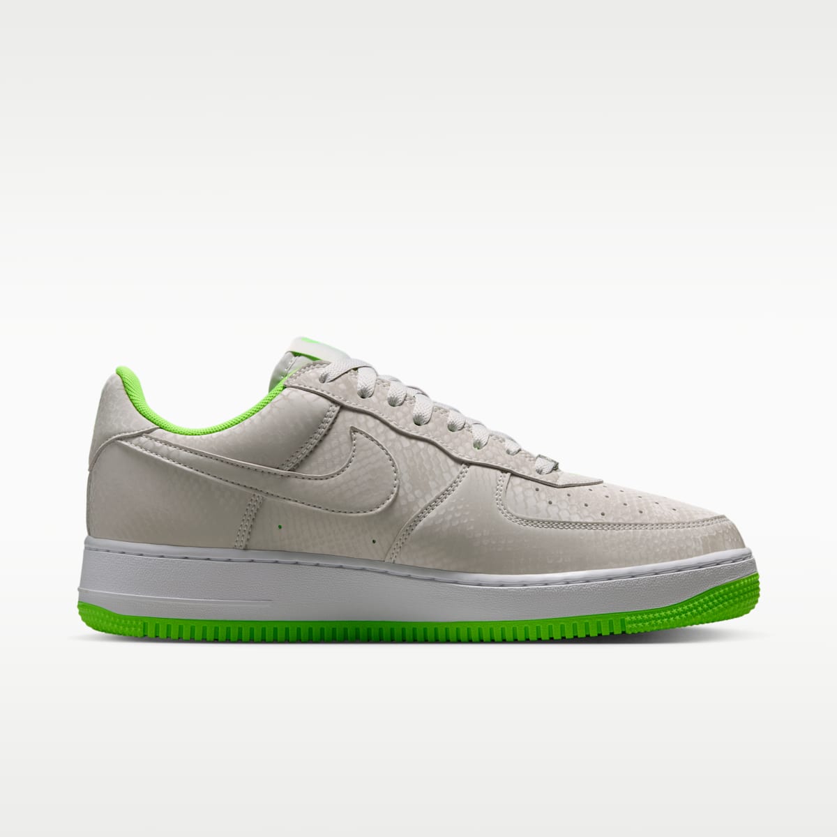 Kobe Air Force 1 Low Men's Shoes - Vast Grey/White/Electric Green - Image 3