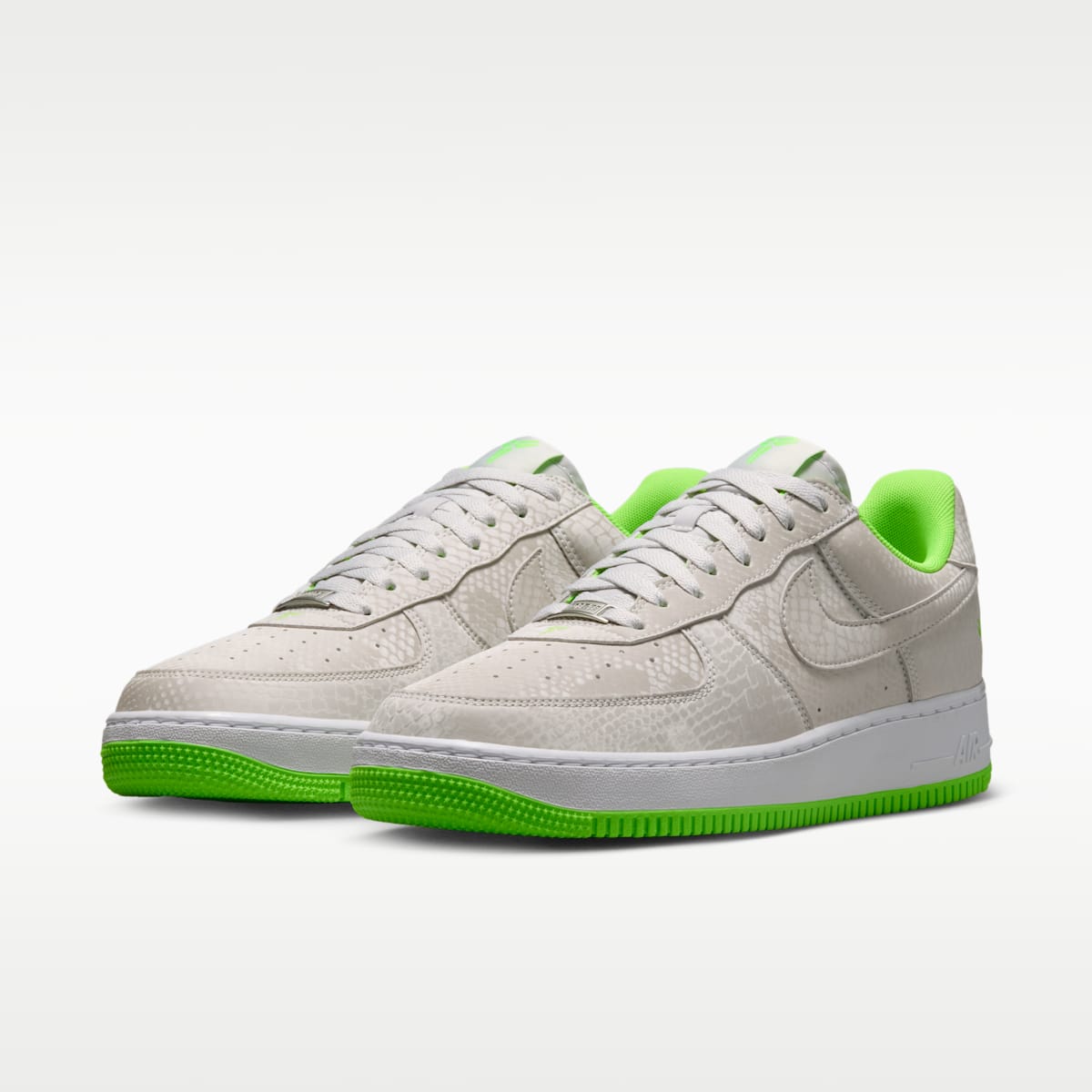 Kobe Air Force 1 Low Men's Shoes - Vast Grey/White/Electric Green - Image 5