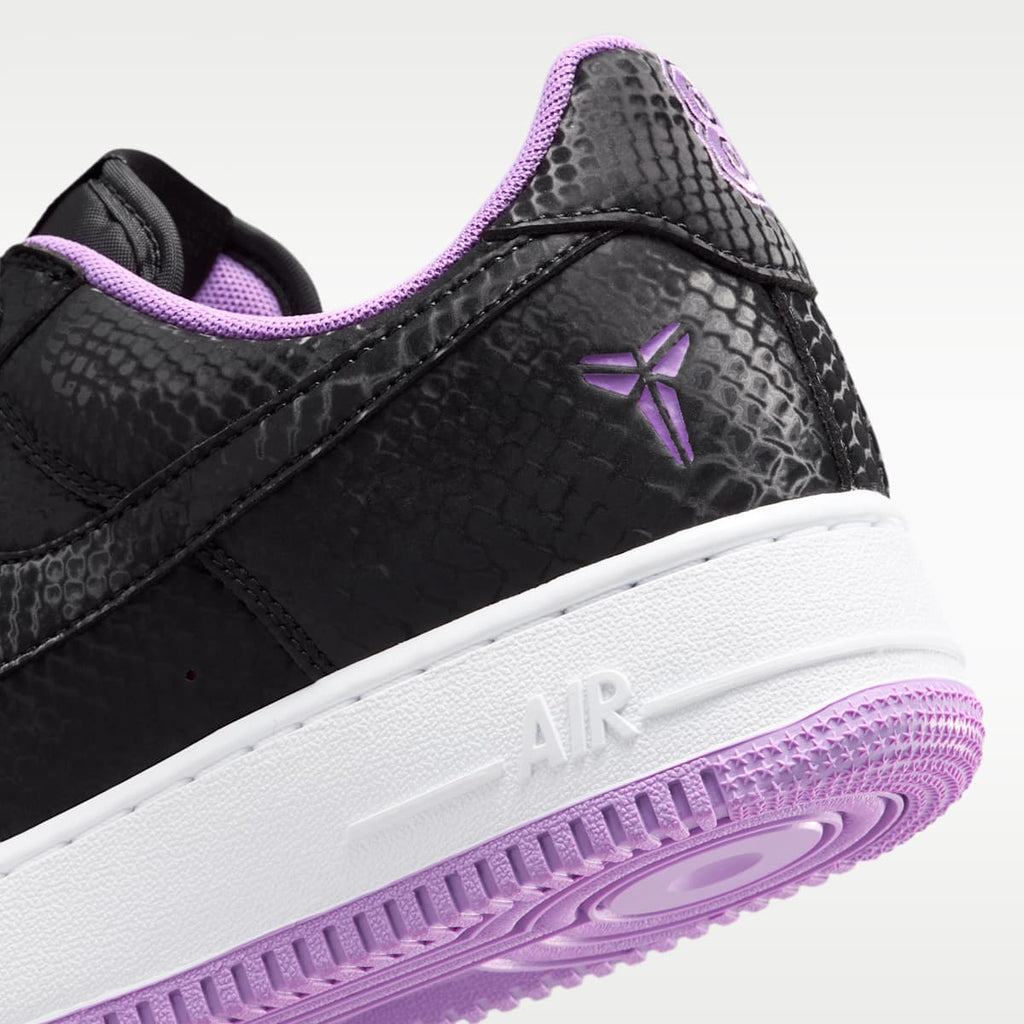 Kobe Air Force 1 Low Men's Shoes - Black/White/Purple Stardust - Image 8