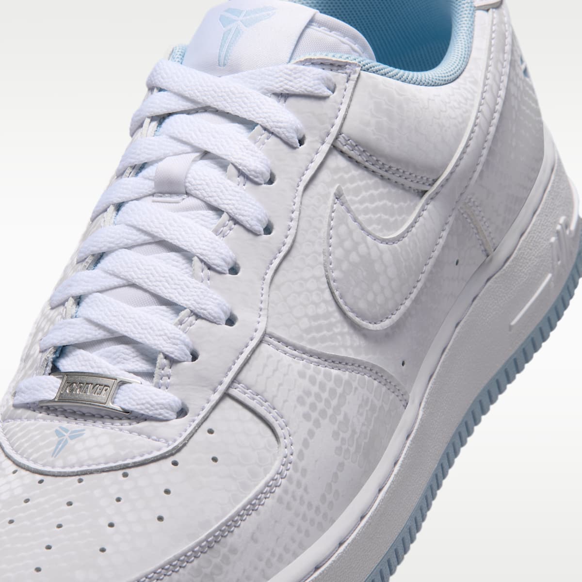 Kobe Air Force 1 Low Men's Shoes - White/Armory Blue - Image 7