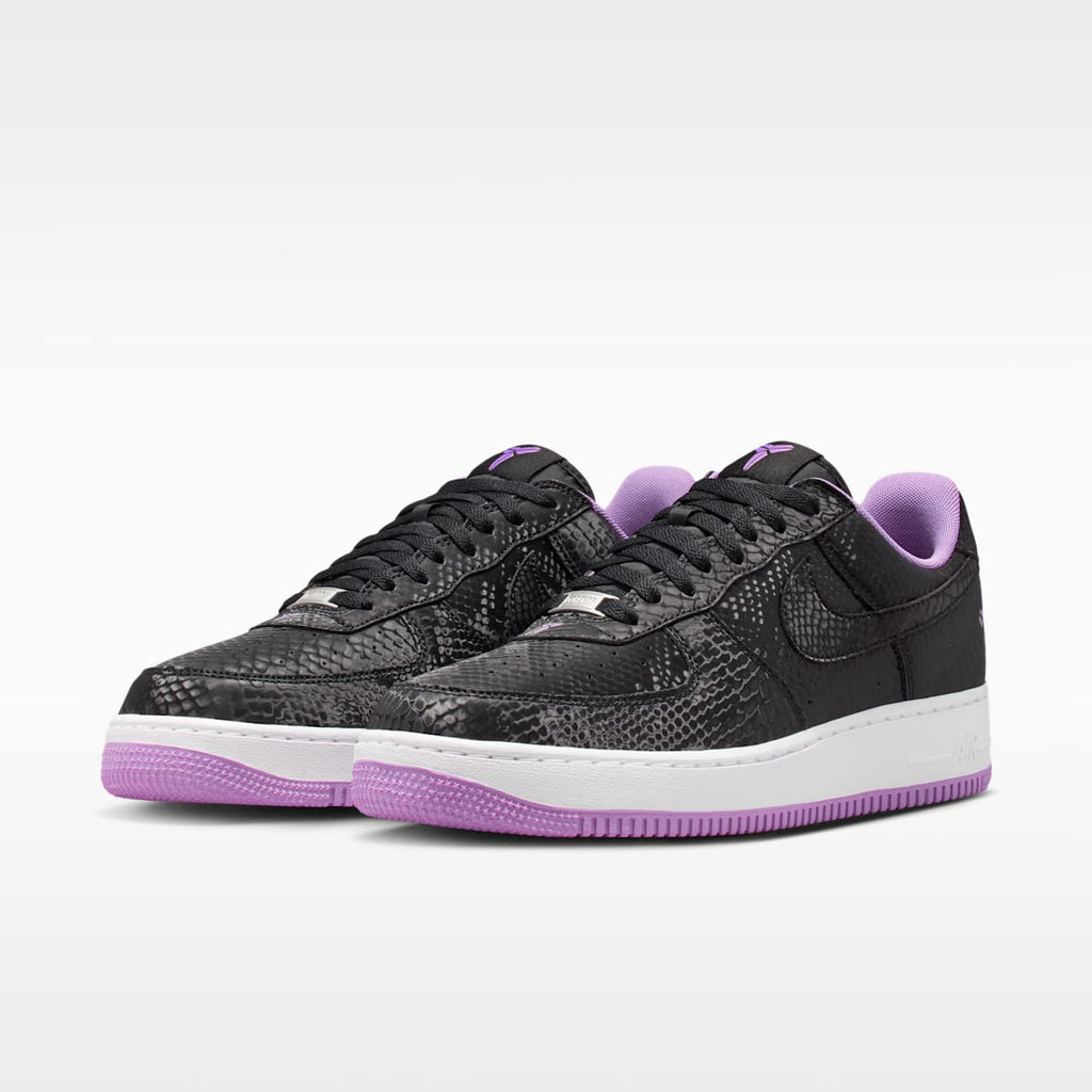 Kobe Air Force 1 Low Men's Shoes - Black/White/Purple Stardust - Image 5