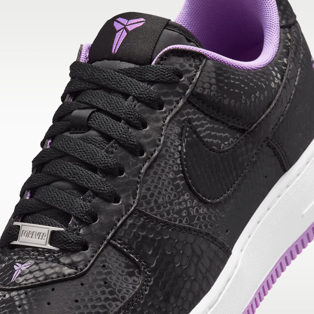 Kobe Air Force 1 Low Men's Shoes - Black/White/Purple Stardust - Image 7