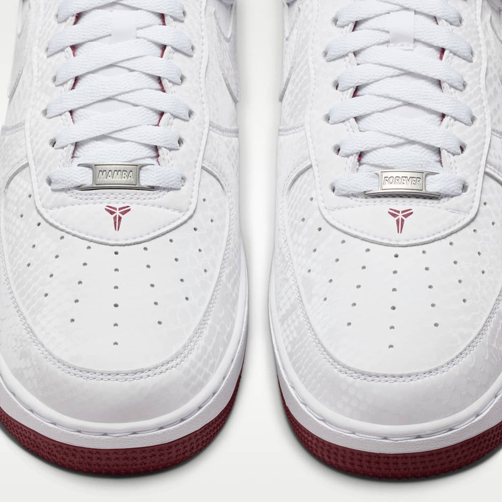 Kobe Air Force 1 Low Men's Shoes - White/Team Red - Image 10