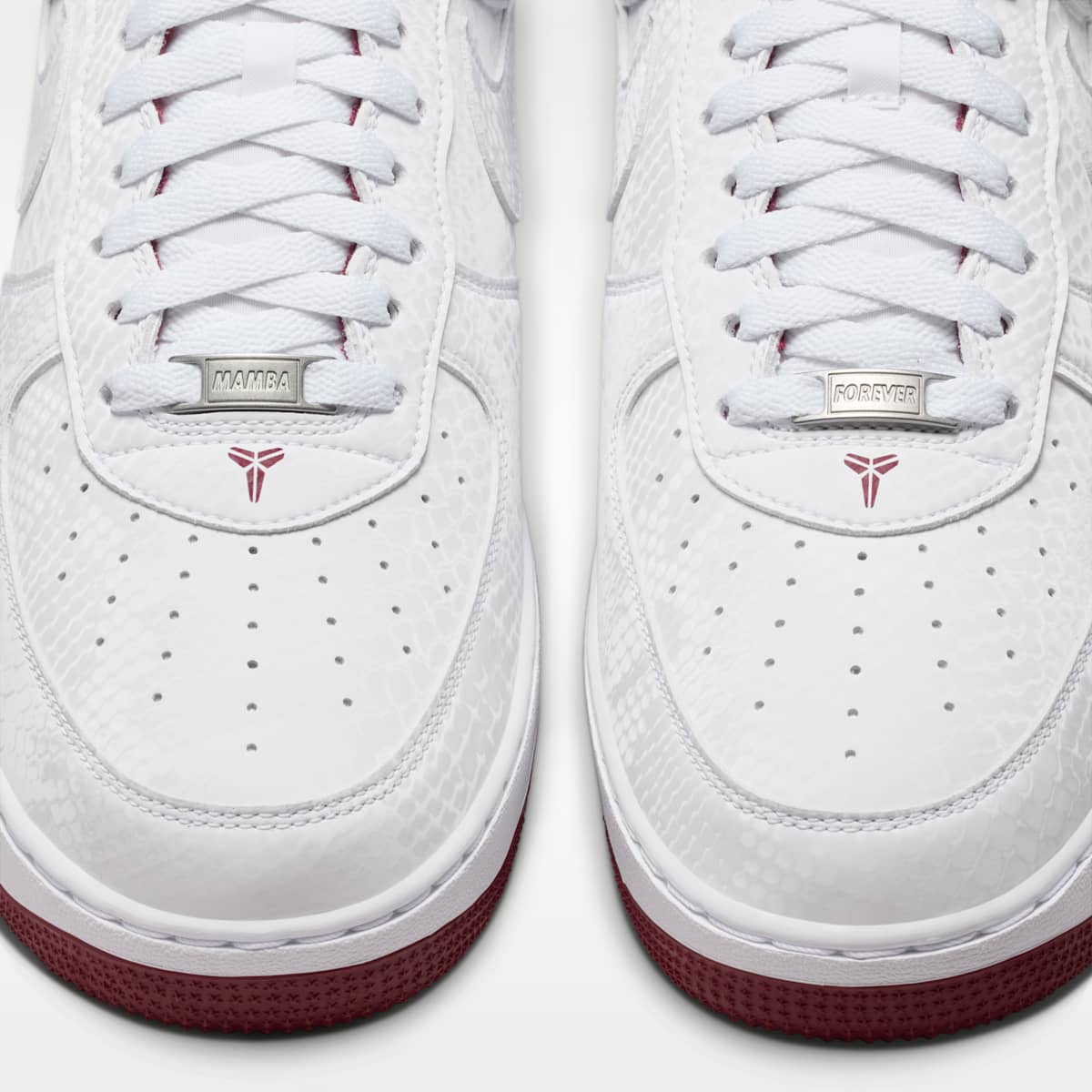 Kobe Air Force 1 Low Men's Shoes - White/Team Red - Image 10