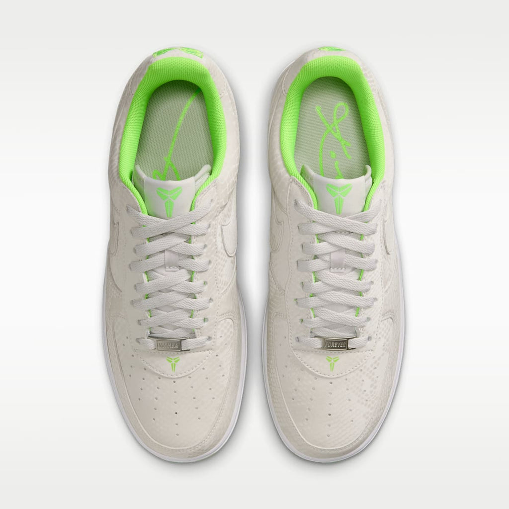 Kobe Air Force 1 Low Men's Shoes - Vast Grey/White/Electric Green - Image 4