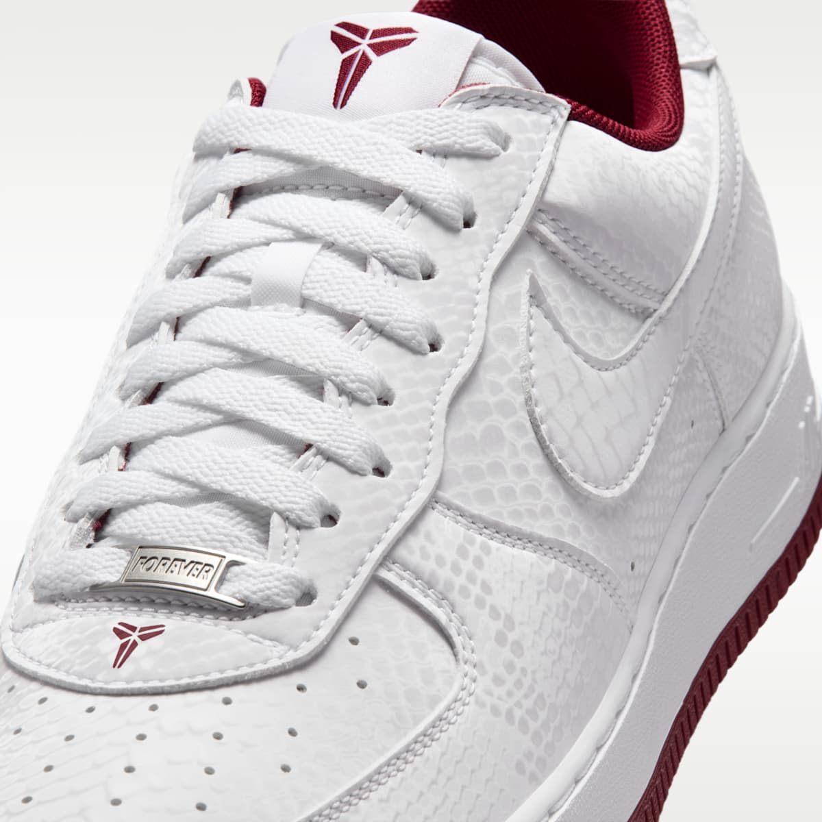 Kobe Air Force 1 Low Men's Shoes - White/Team Red - Image 7
