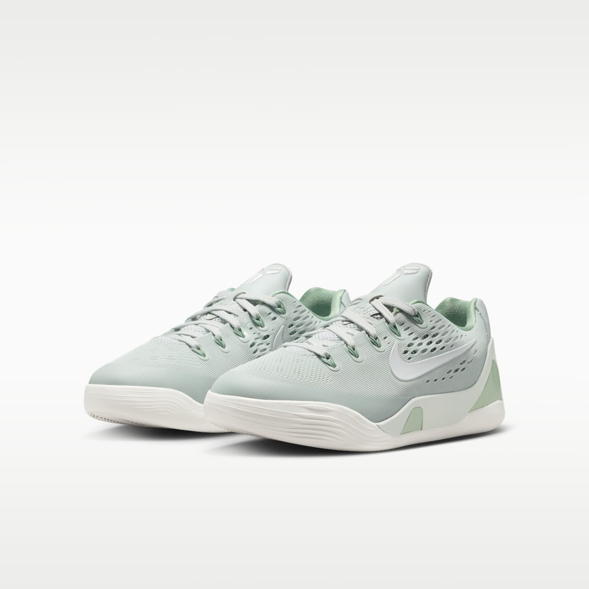 Kobe IX Low EM Big Kids' Basketball Shoes - Light Silver/Summit White/Steam - Image 5