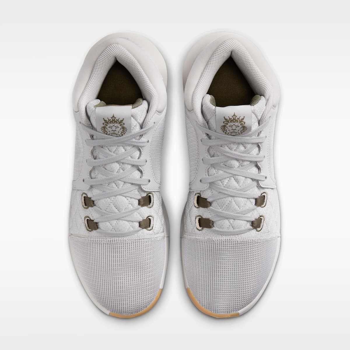 LeBron Witness 8 Basketball Shoes - Light Iron Ore/Sail/Gum Light Brown/Medium Olive - Image 4