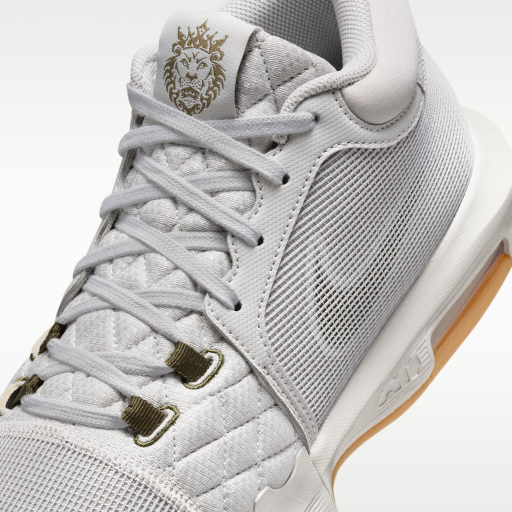 LeBron Witness 8 Basketball Shoes - Light Iron Ore/Sail/Gum Light Brown/Medium Olive - Image 7