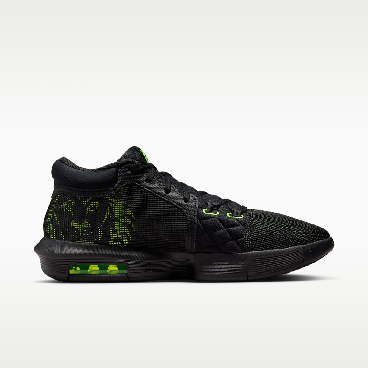 LeBron Witness 8 Basketball Shoes - Black/Volt/White - Image 3