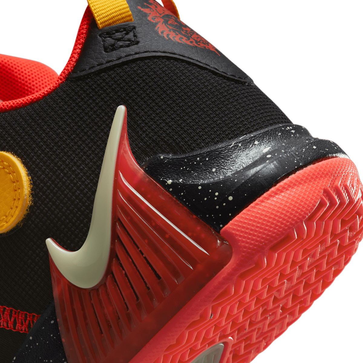 LeBron Witness 7 Little Kids' Shoes - Black/Bright Crimson/University Gold/Barely Volt