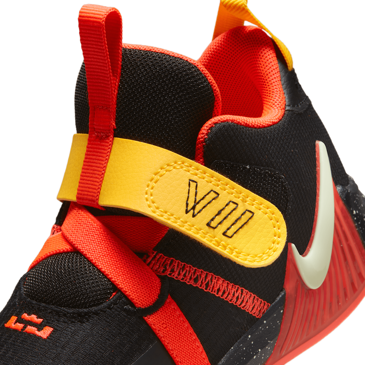 LeBron Witness 7 Little Kids' Shoes - Black/Bright Crimson/University Gold/Barely Volt