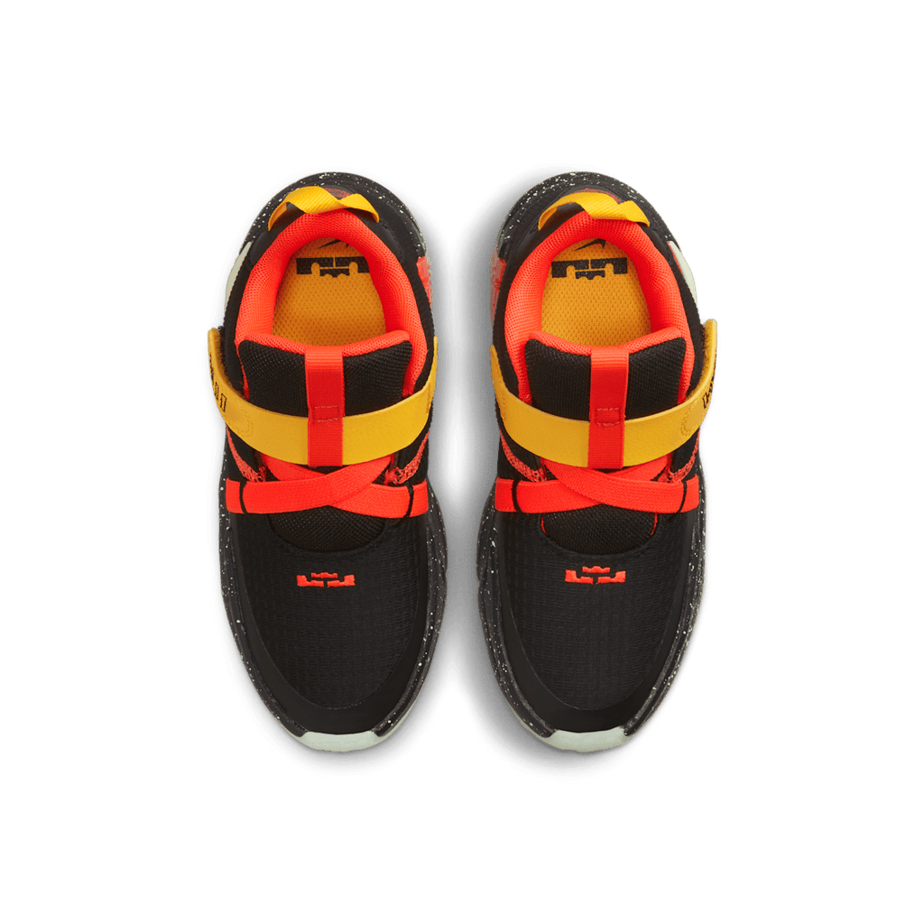 LeBron Witness 7 Little Kids' Shoes - Black/Bright Crimson/University Gold/Barely Volt