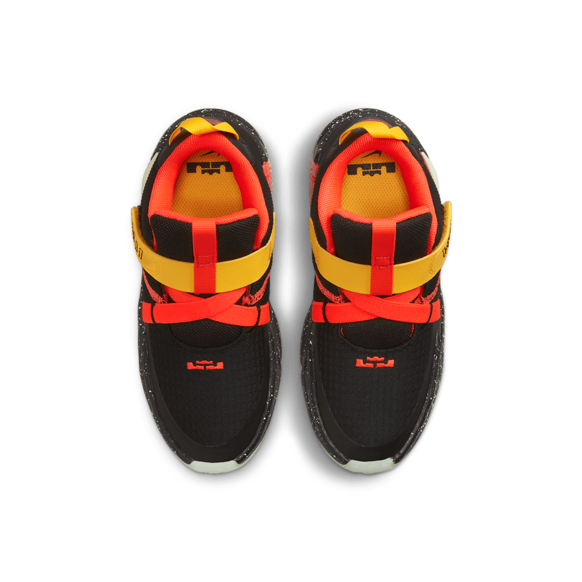 LeBron Witness 7 Little Kids' Shoes - Black/Bright Crimson/University Gold/Barely Volt