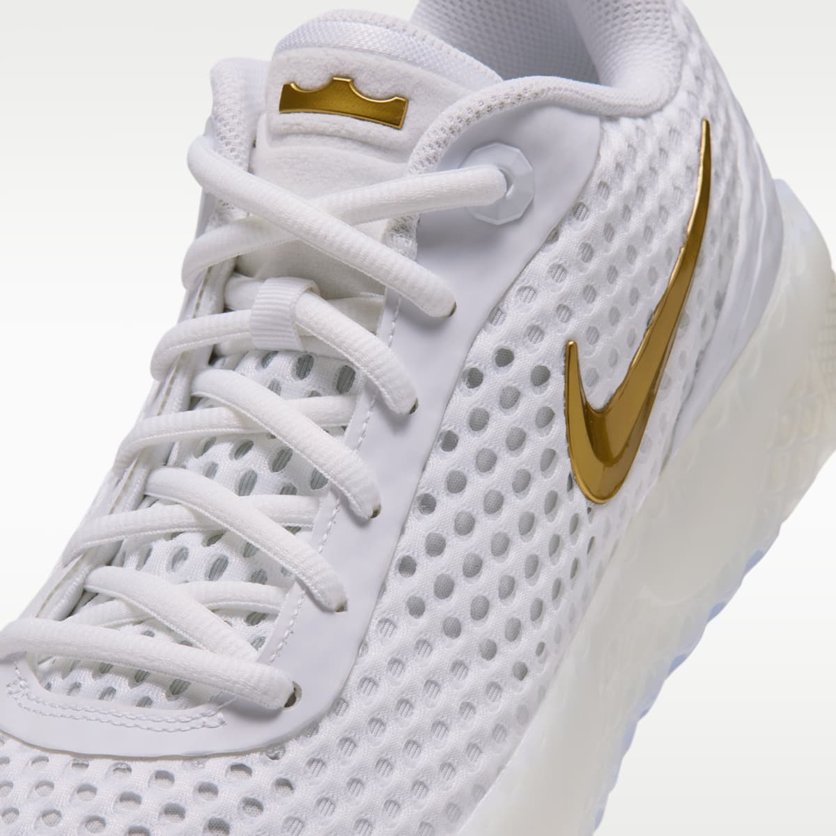 LeBron Witness X Basketball Shoes - White/White/Photon Dust/Metallic Gold - Image 7