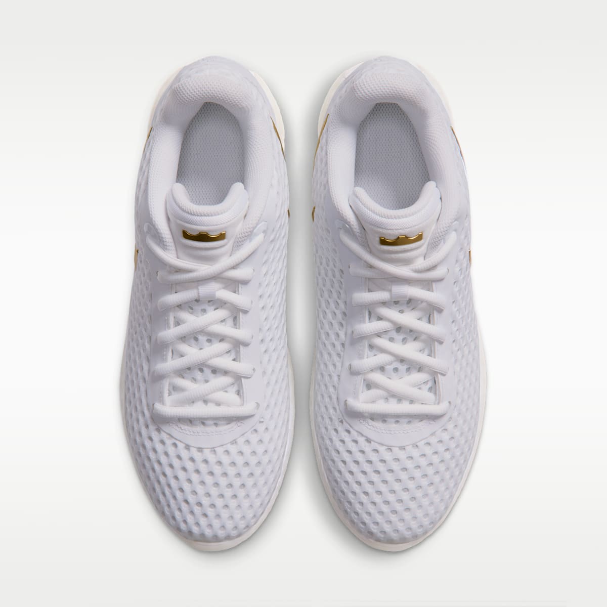 Women's LeBron Witness X Basketball Shoes - White/White/Photon Dust/Metallic Gold