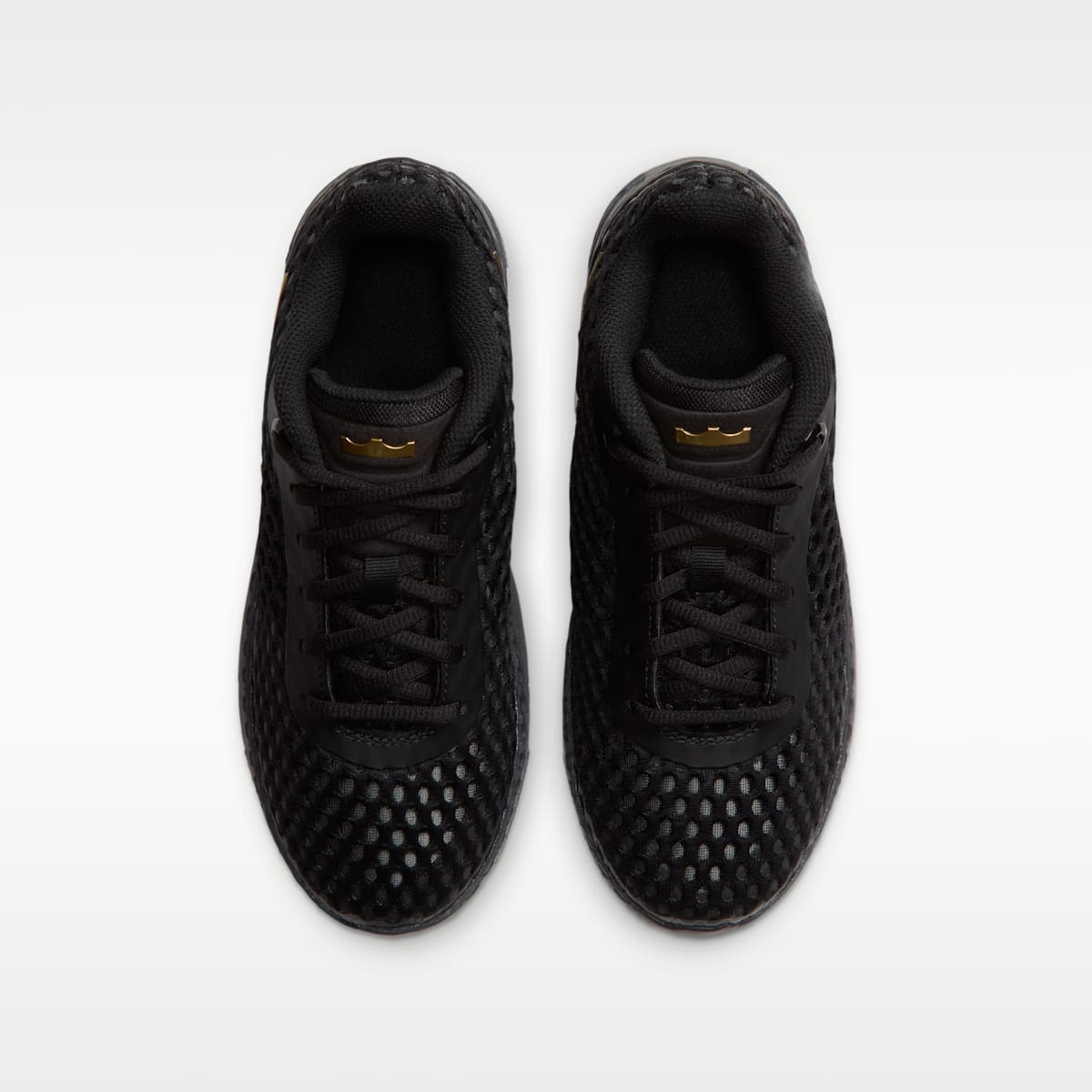 LeBron Witness X Big Kids' Basketball Shoes - Black/Black/Iron Grey/Metallic Gold