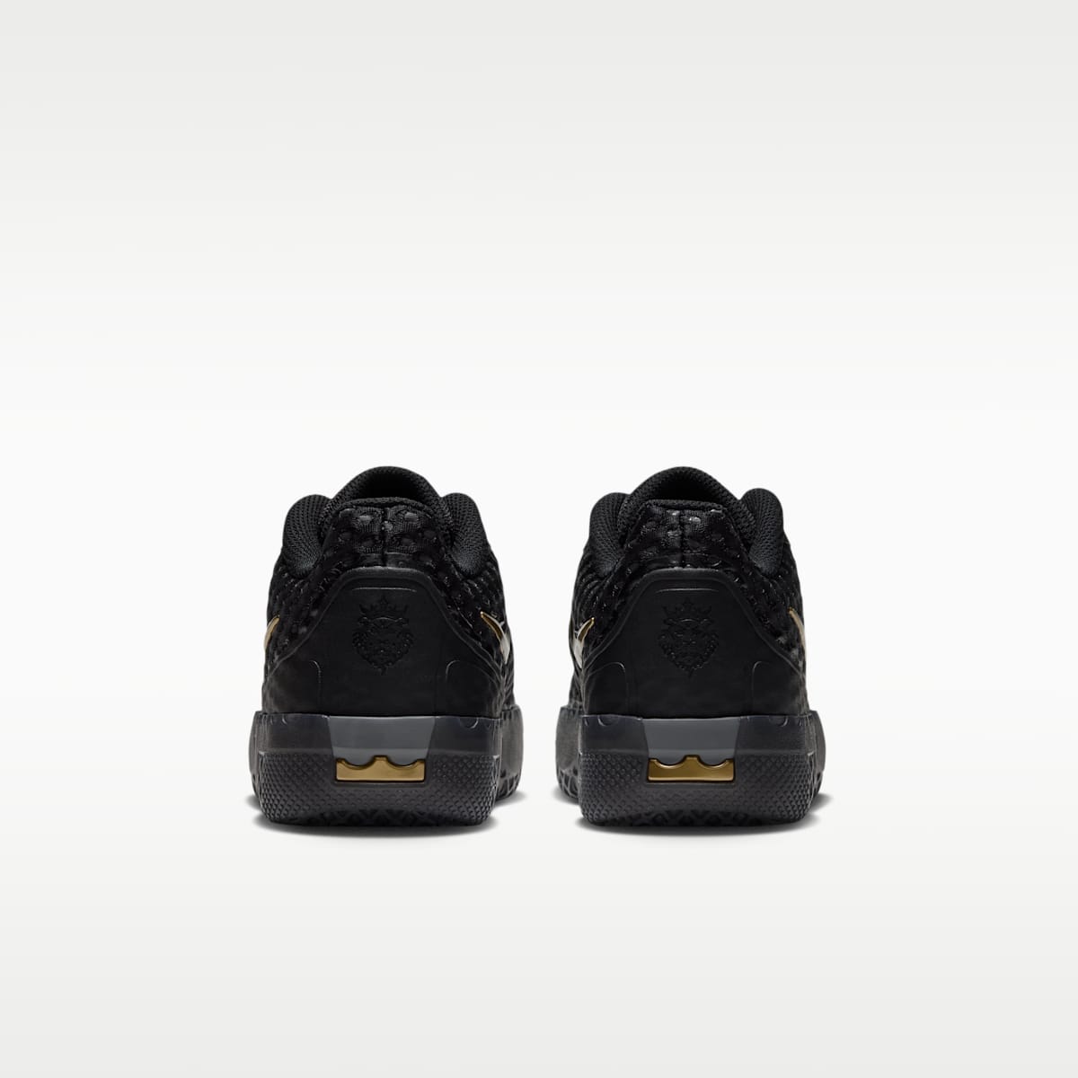 LeBron Witness X Big Kids' Basketball Shoes - Black/Black/Iron Grey/Metallic Gold
