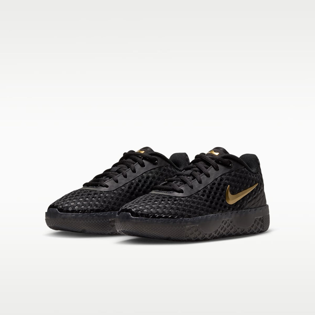 LeBron Witness X Big Kids' Basketball Shoes - Black/Black/Iron Grey/Metallic Gold
